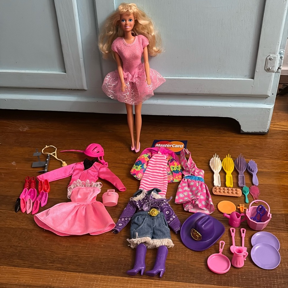90s Barbie Doll with Accessories